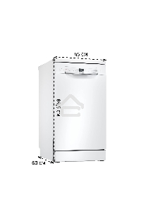 Отдельностоящая посудомоечная машина Bosch SPS2HMW54Q, 45 см, 10 комплектов, 5 программ, электронное управление, дисплей