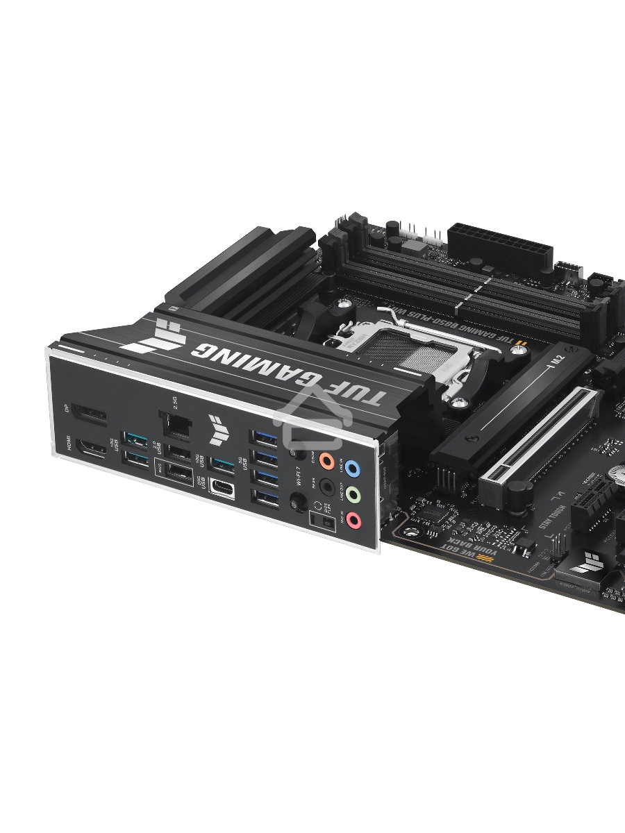 Материнская плата ASUS TUF GAMING B850-PLUS WIFI, Socket AM5, AMD B850, 4xDDR5, 4xSATA, 3xM.2, 1xPCIe 5.0 x16, 1xPCIe 4.0 x16, 2xPCIe 4.0 x1, 1xHDMI, 1xDP, 1x 2.5Gb LAN, Wi-Fi 7, 3xUSB-A 10Gbps, 4xUSB-A 5Gbps, 1xUSB-C 20Gbps, 2xUSB-A 2.0, 5x3.5 мм, 7.1, A