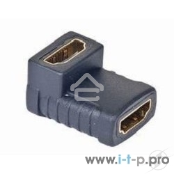 Переходник Gembird Переходник HDMI-HDMI 19F/19F, угловой, золотые разъемы, пакет A-HDMI-FFL