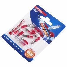 Клемма плоская Rexant, изолированная гнездо - 5.6 мм, 0.5-1.5мм², (РПи-м 1.5-(4.8)/РПИм 1,25-5-0,8/FDD1.25-187(8)), в упак. 10 шт.