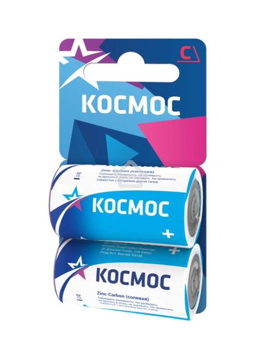 Элемент питания солевой C/R14 (блист.2шт) КОСМОС KOCR142BL