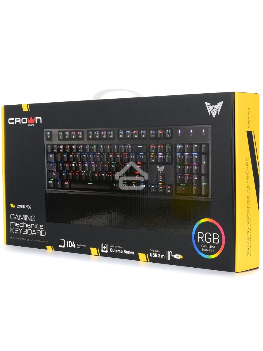 Клавиатура CROWN CMGK-902 проводная, USB, чёрный