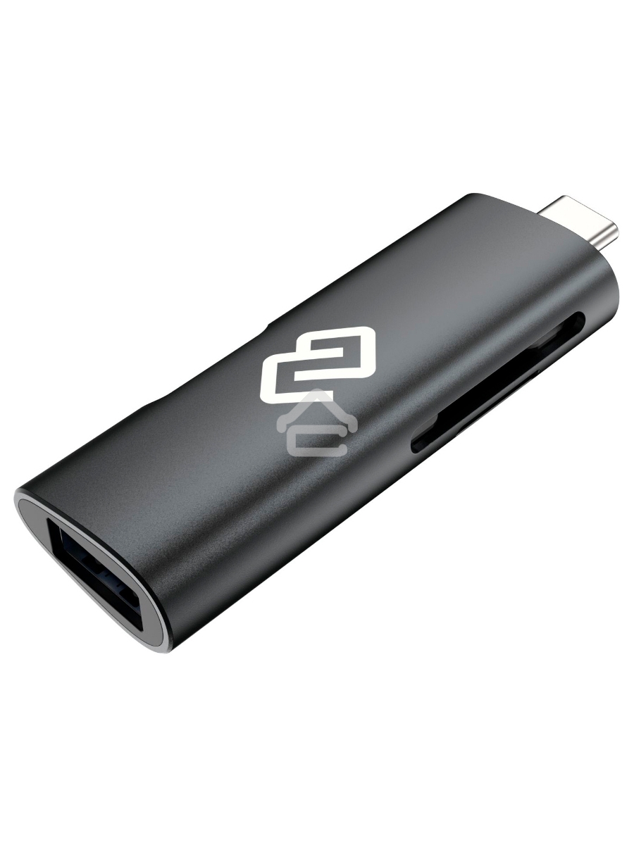 Устройство чтения карт памяти USB 2.0/Type C Digma CR-СU2522-G серый