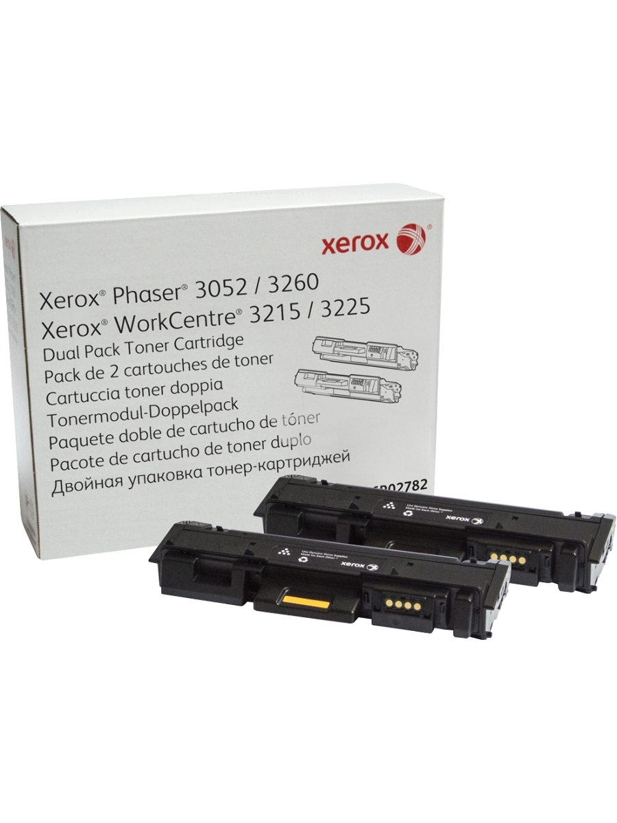 Картридж лазерный XEROX 106R02782 черный, 6000 стр. (упаковка 2шт х 3000 стр.), для Phaser 3052/3260/WC 3215/25 (channels)