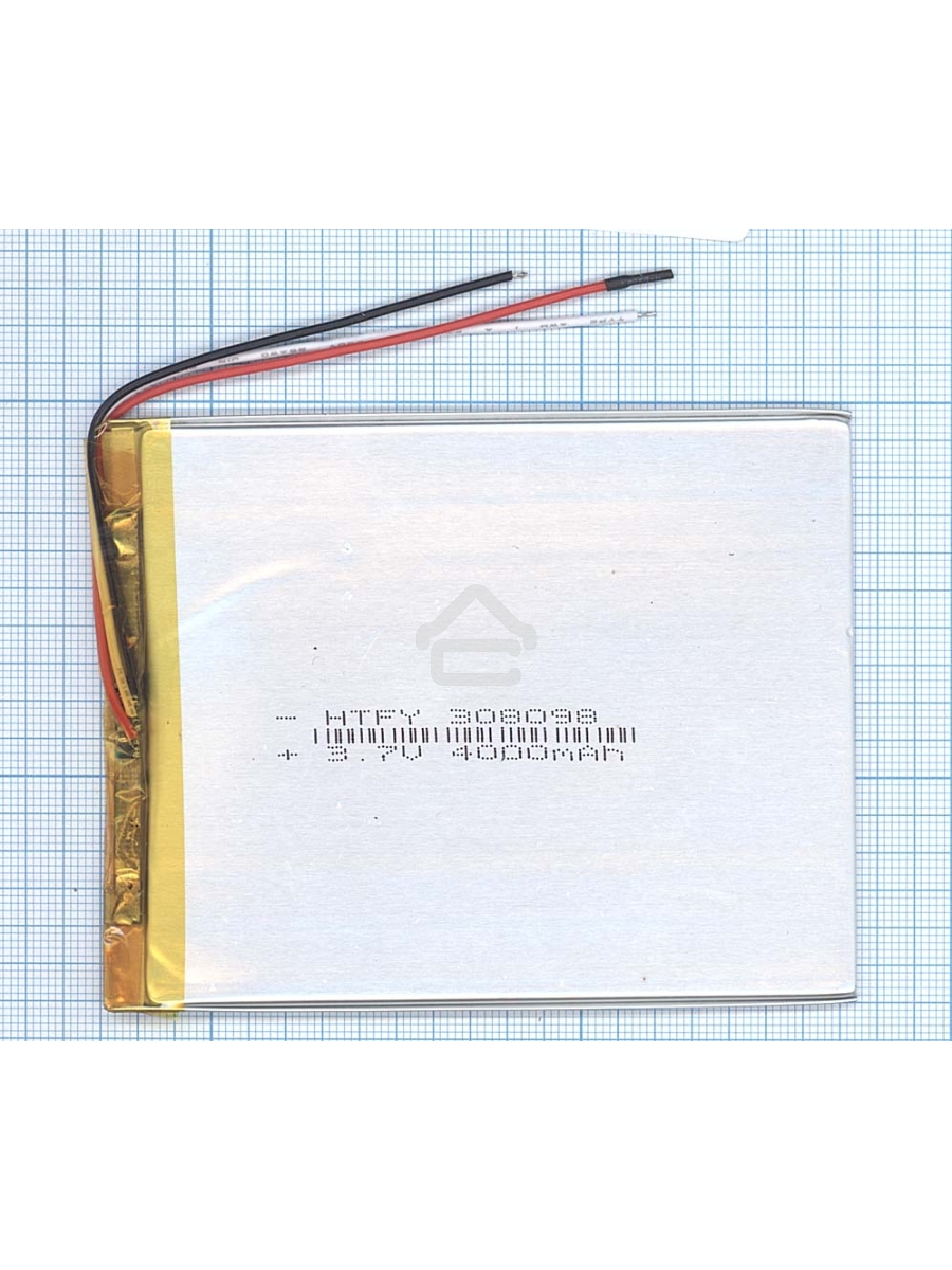 Аккумулятор Li-Pol (батарея) 3*80*98мм 3pin 3.7V/4000mAh