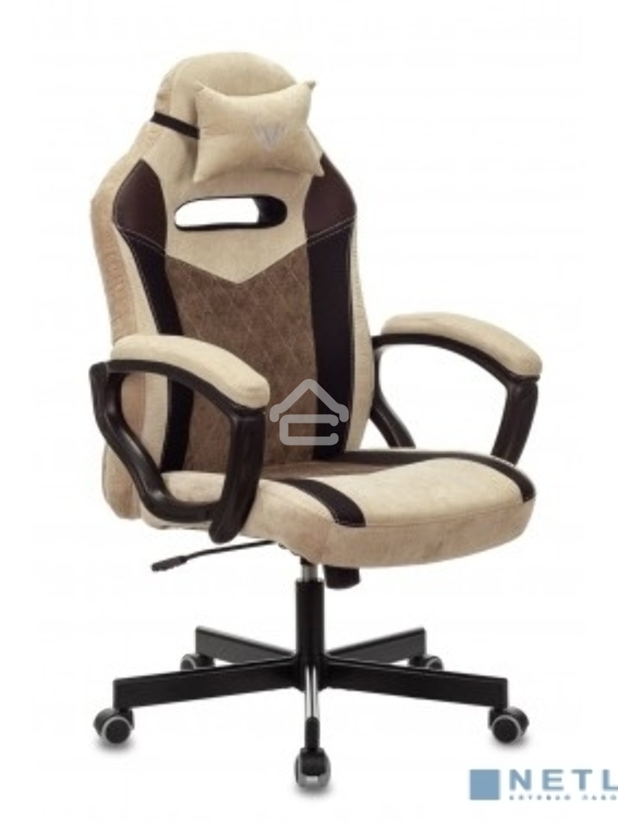 Кресло игровое Бюрократ VIKING 6 KNIGHT BR FABRIC коричневый, крестовина металл/пластик