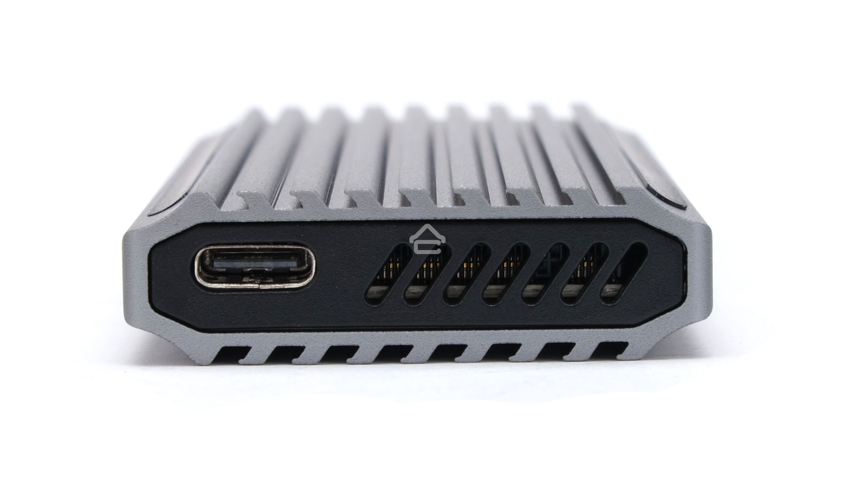 Внешний корпус Gembird EEM2-SATA-3 USB 3.1 для M2 SATA порт Type-С, RGb подсветка, металл, серебристый