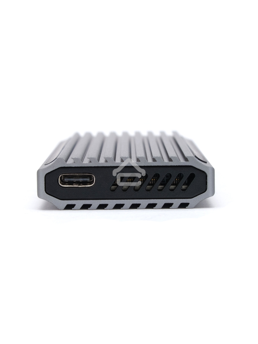 Внешний корпус Gembird EEM2-SATA-3 USB 3.1 для M2 SATA порт Type-С, RGB подсветка, металл, серебристый
