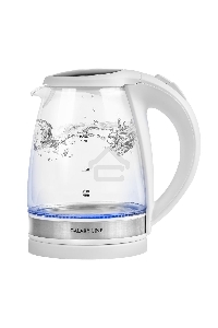 Чайник электрический Galaxy Line GL 0560, белый, стекло, 2200 Вт, 1,7 л, LED-подсветка