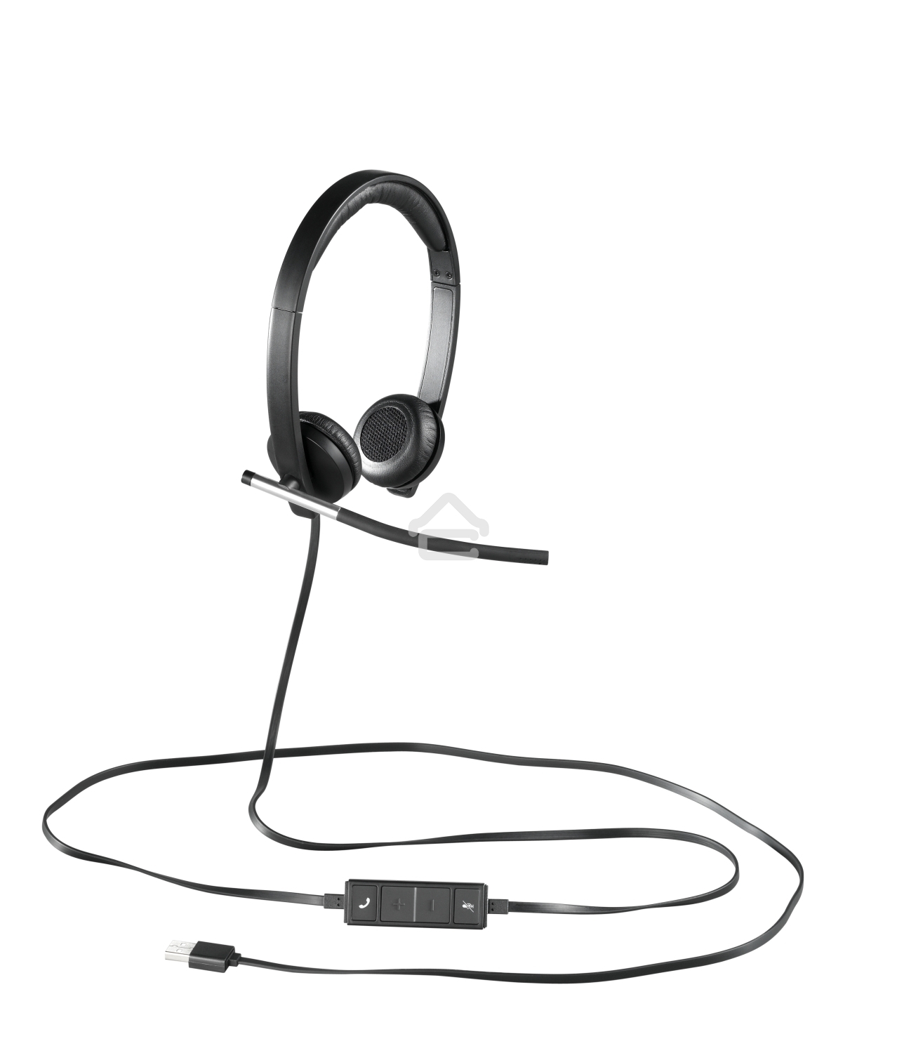 Наушники с микрофоном Logitech H650E черный 1.1м 981-000519