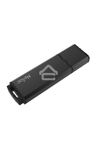 Флеш диск Netac U351 NT03U351N-064G-30BK, 64Gb, USB3.0, с колпачком, металлическая чёрная