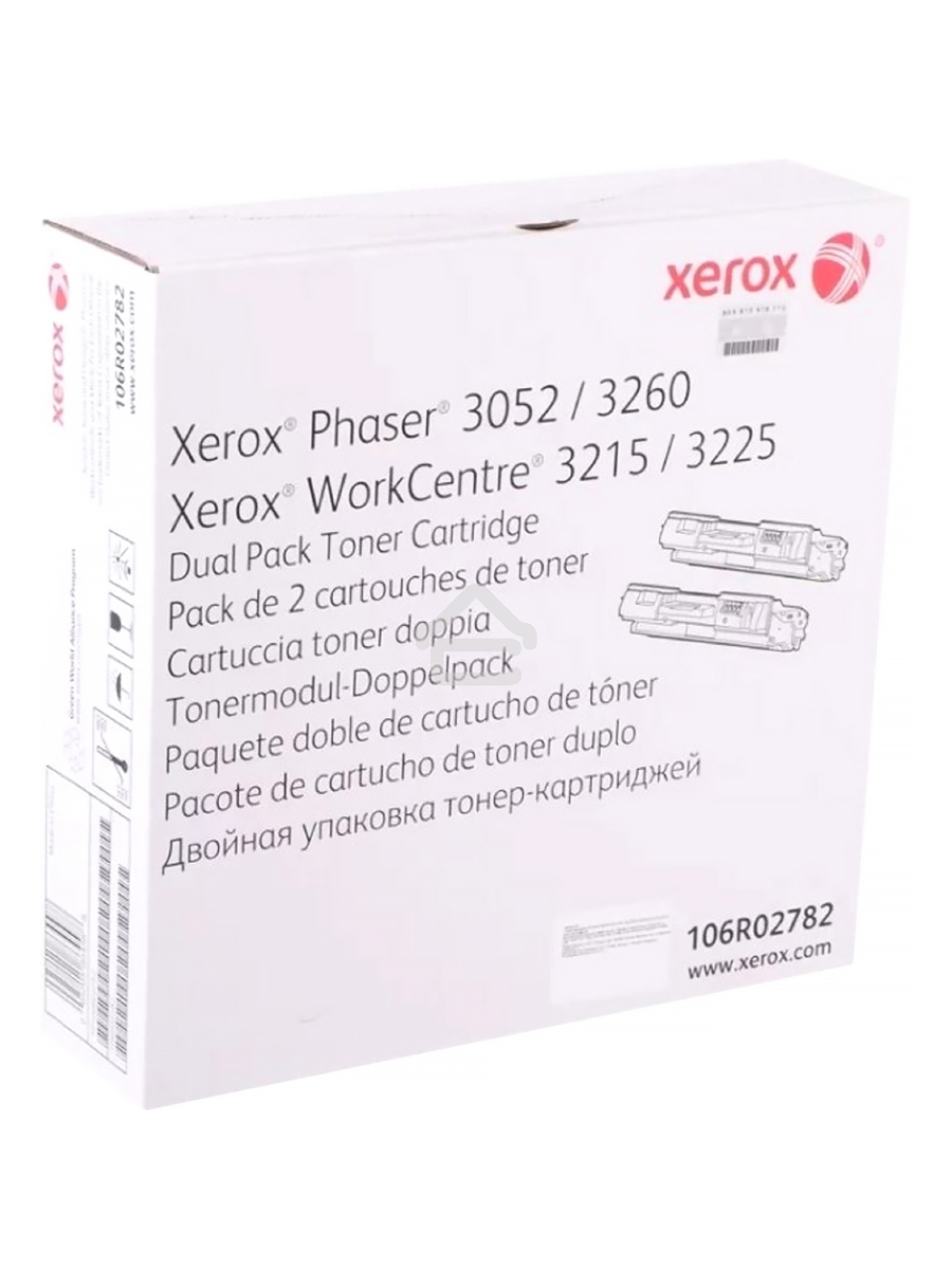 Картридж лазерный XEROX 106R02782 черный, 6000 стр. (упаковка 2шт х 3000 стр.), для Phaser 3052/3260/WC 3215/25 (channels)