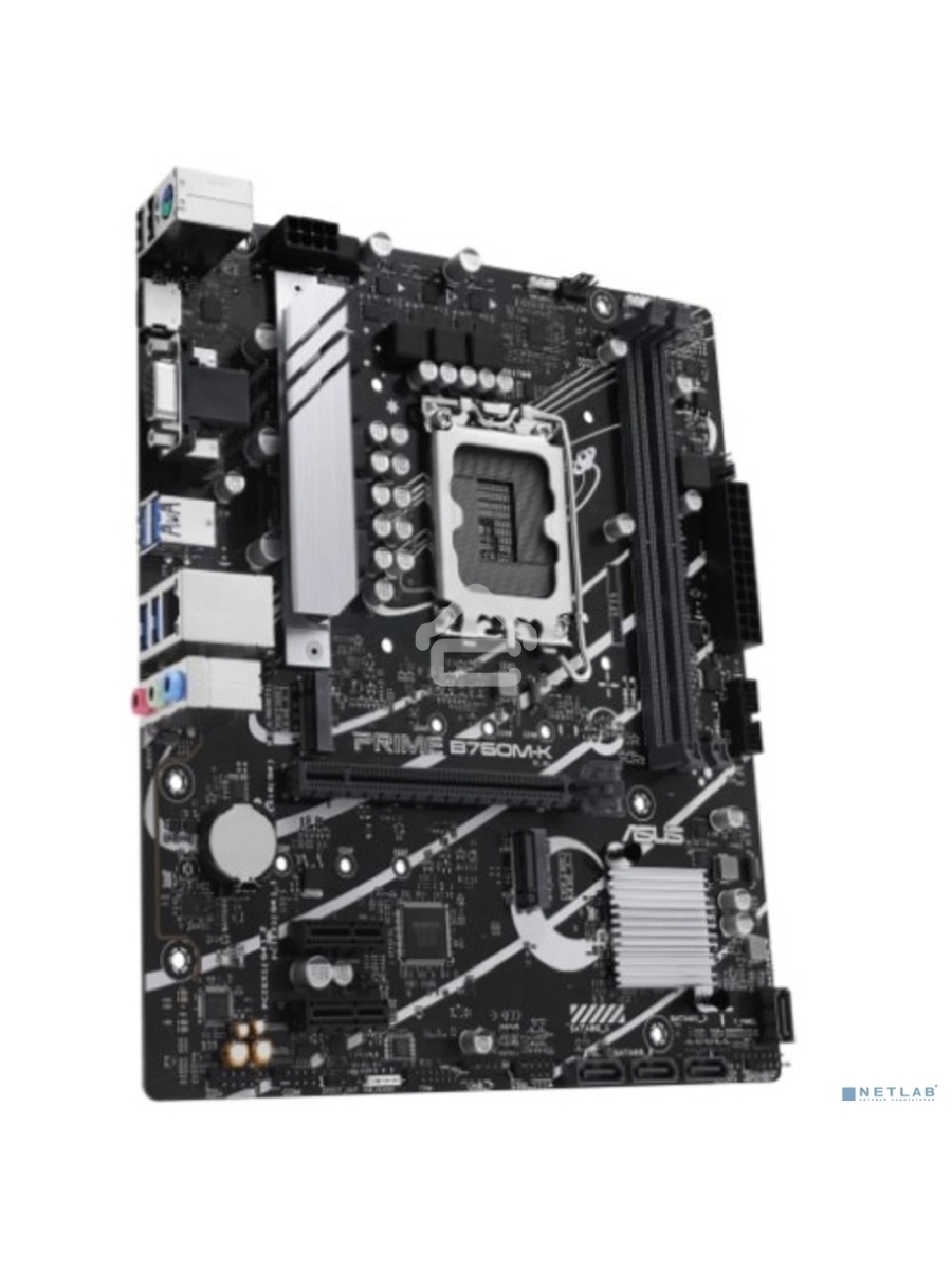 Материнская плата ASUS PRIME B760M-K, LGA 1700, Intel B760, 2xDDR5, 4xSATA, 2xM.2, 1xPCIe 4.0 x16, 2xPCIe x1, 1xHDMI, 1xVGA, 1x 2.5Gb LAN, 2xUSB-A 3.2 Gen 1, 2xUSB-A 2.0, 3x3.5 мм, 7.1, mATX