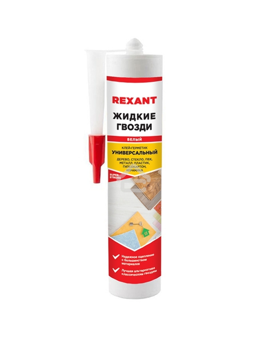 Клей-герметик жидкие гвозди Rexant акриловый универсальный 280 мл белый
