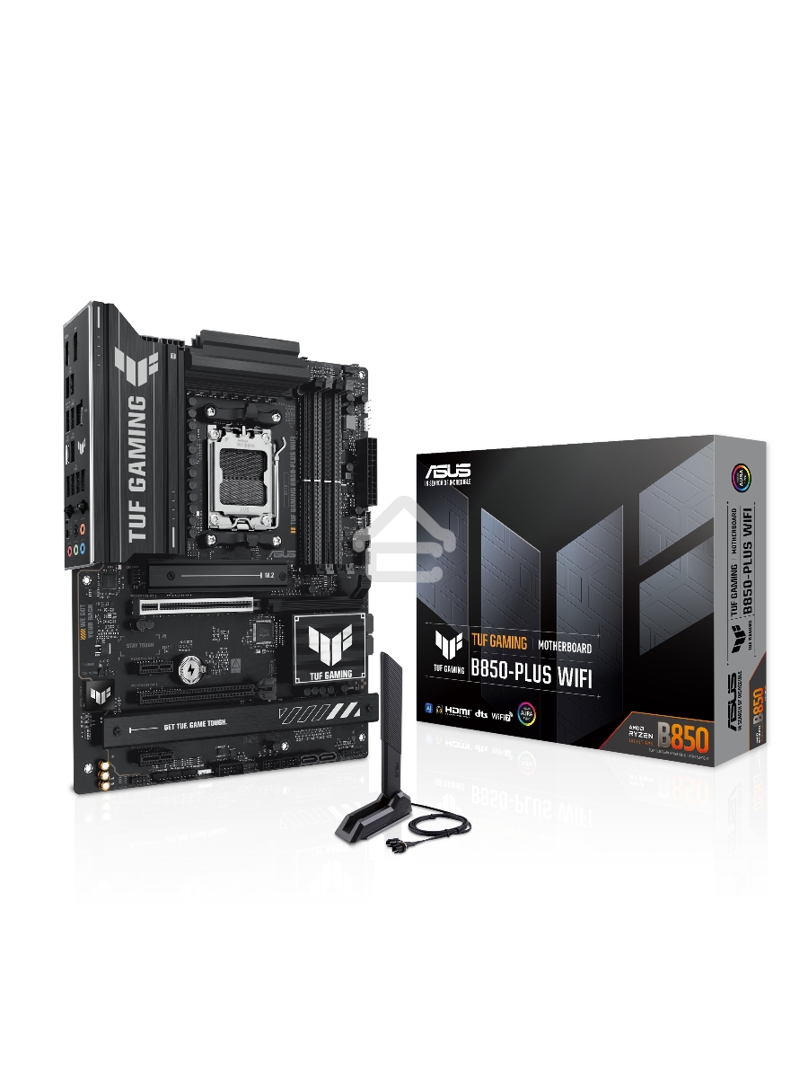 Материнская плата ASUS TUF GAMING B850-PLUS WIFI, Socket AM5, AMD B850, 4xDDR5, 4xSATA, 3xM.2, 1xPCIe 5.0 x16, 1xPCIe 4.0 x16, 2xPCIe 4.0 x1, 1xHDMI, 1xDP, 1x 2.5Gb LAN, Wi-Fi 7, 3xUSB-A 10Gbps, 4xUSB-A 5Gbps, 1xUSB-C 20Gbps, 2xUSB-A 2.0, 5x3.5 мм, 7.1, A