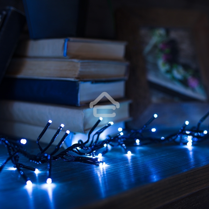 Гирлянда «Кластер LED» 3 м, темно-зеленый ПВХ IP20, 288 диодов, цвет белый