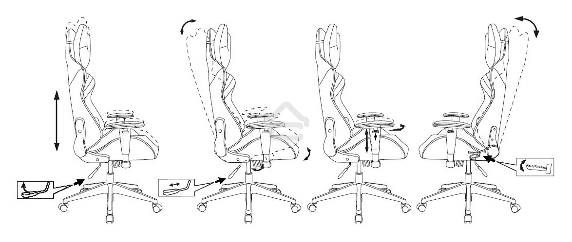 Кресло игровое Бюрократ VIKING 4 AERO BLACK EDITION черный искусст.кожа/ткань