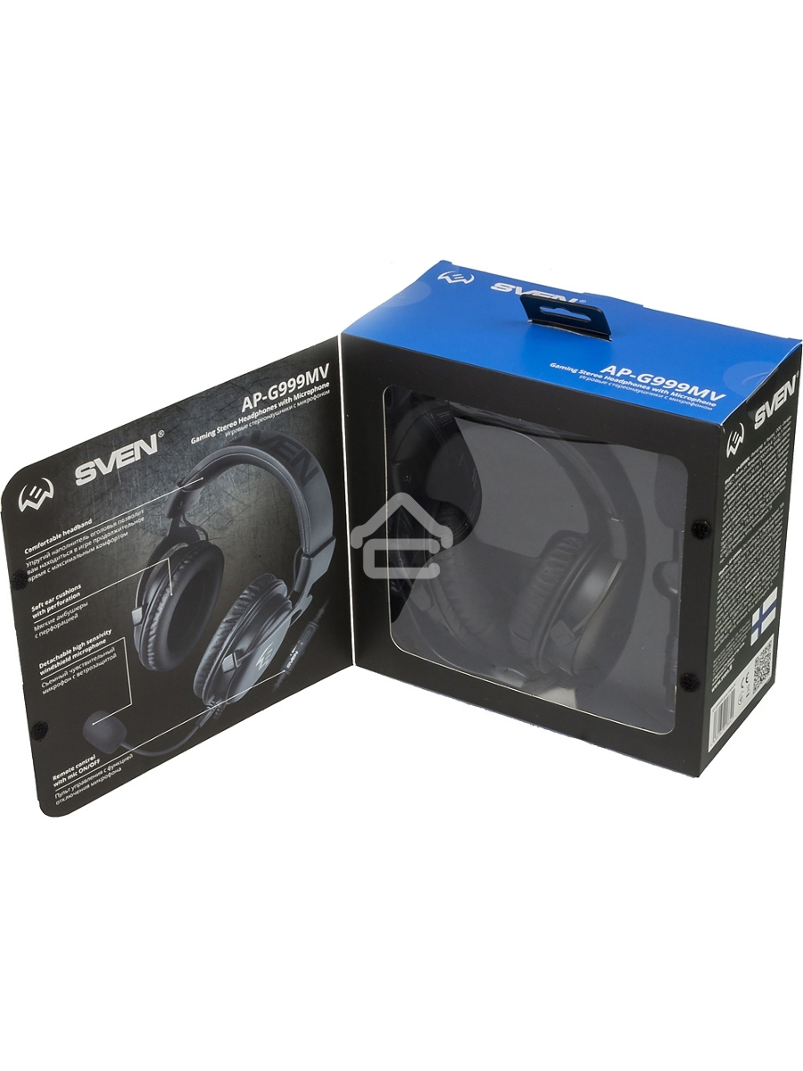 Игровые наушники SVEN AP-G999MV с микрофоном серый (50 мм, мини-джек (стерео) O 3,5 мм (4 pin))
