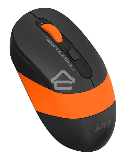 Мышь беспроводная A4Tech Fstyler FG10S черный/оранжевый, 2000 dpi, радиоканал, USB, кнопки - 4