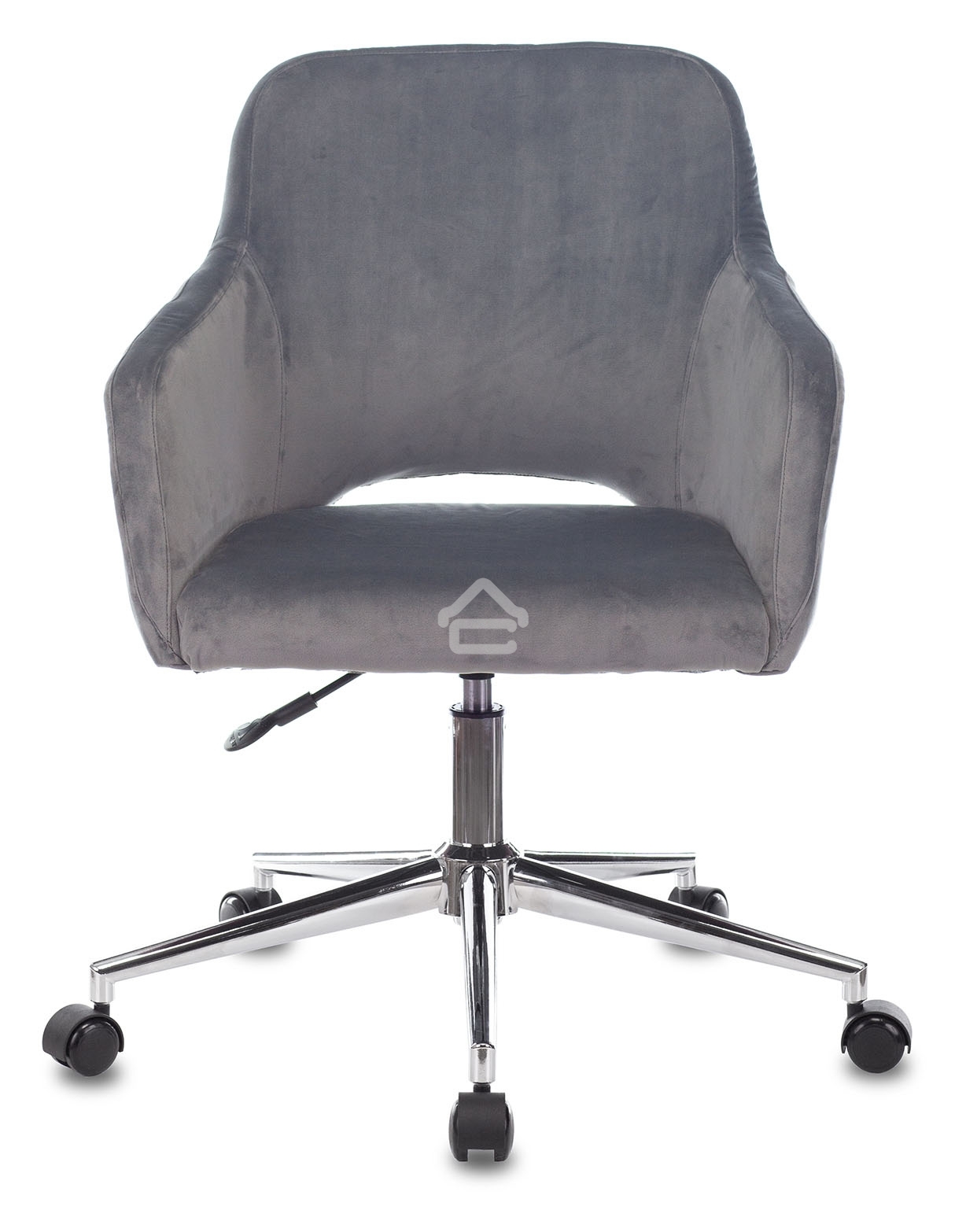 Кресло офисное Бюрократ CH-380SL серая жемчужина Italia 26, крестовина металл хром