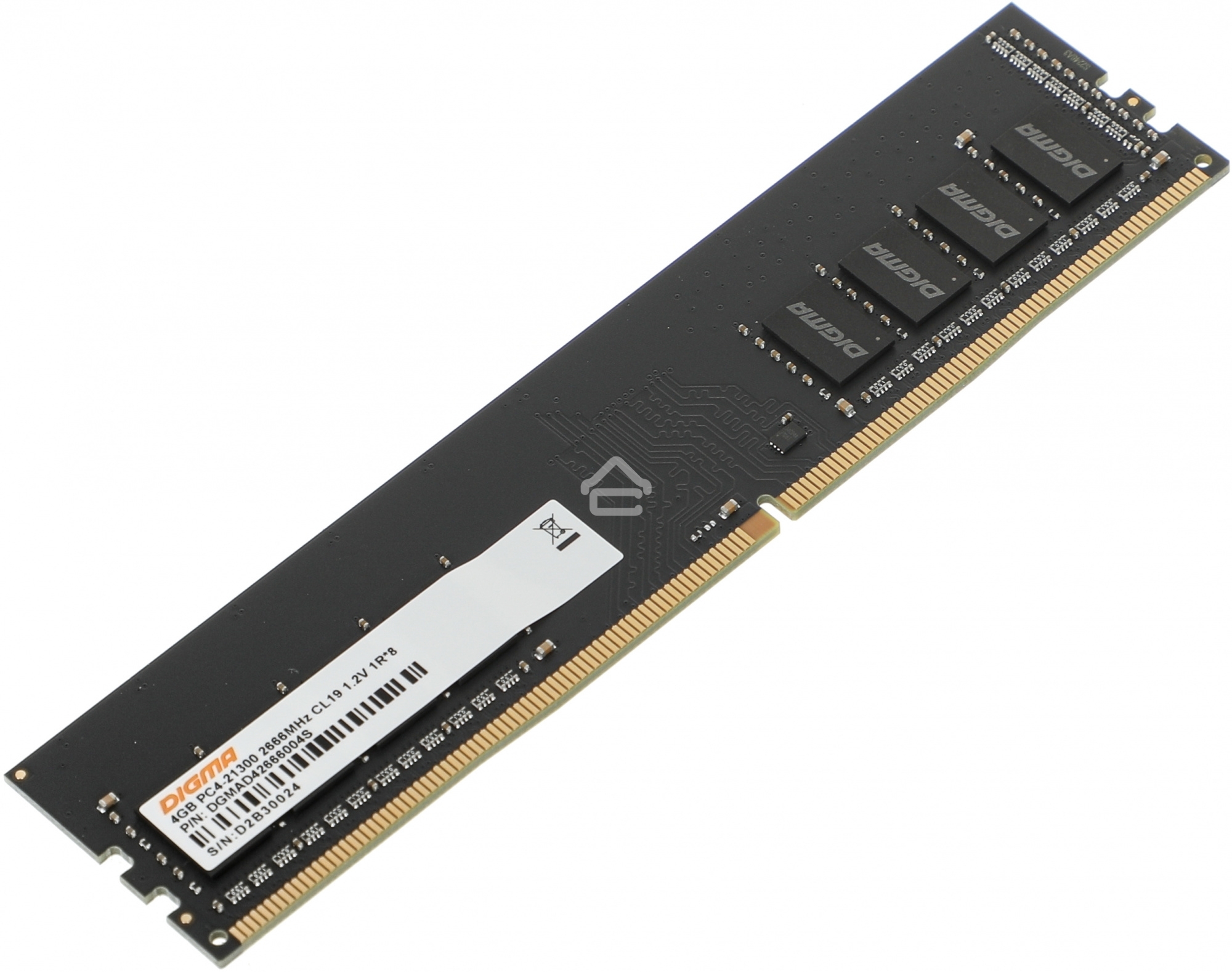 Оперативная память Digma, DDR4, 4GB (1x4GB), 2666MHz, CL19, DIMM