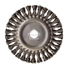 Щетка для УШМ Denzel 150 мм, Плоская, крученая нержавеющая проволока 0,5мм 746343