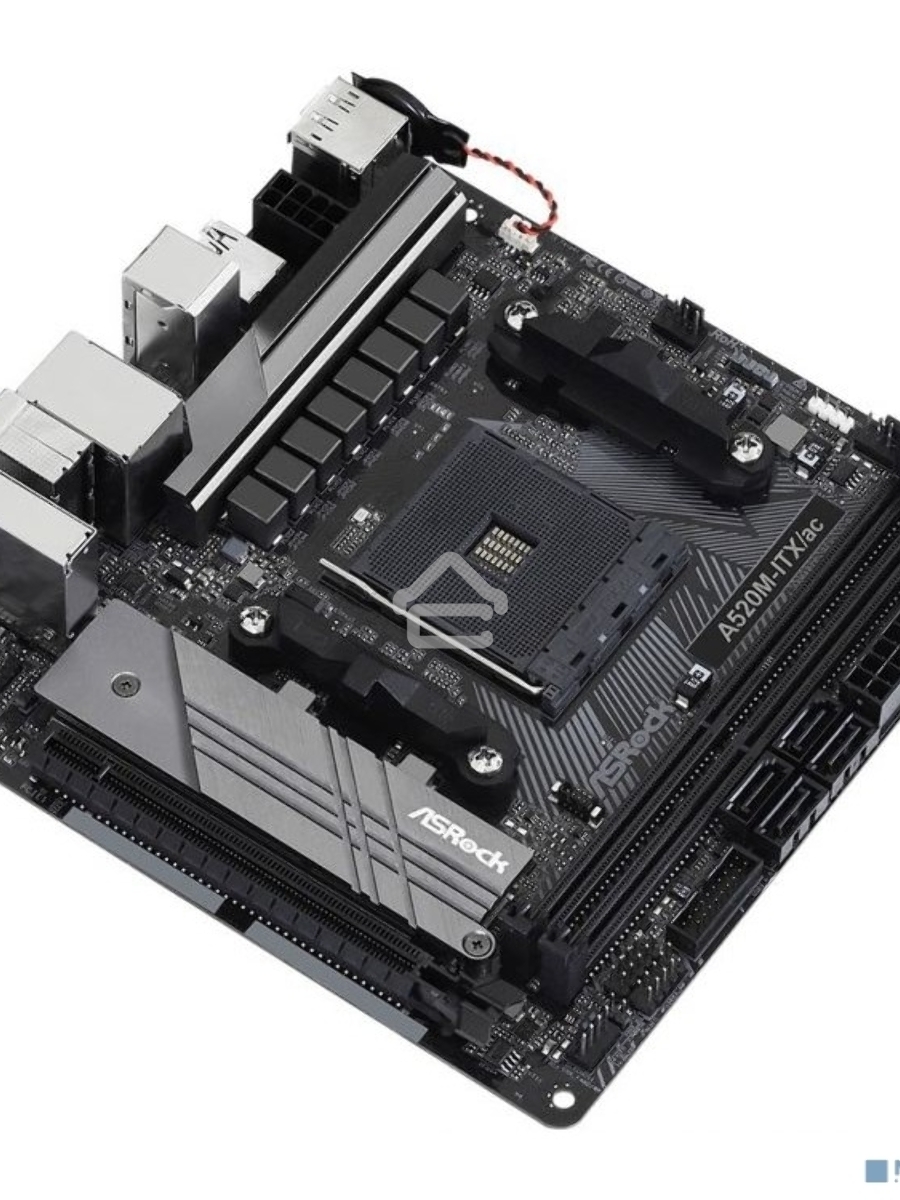Материнская плата ASRock A520M-ITX/AC, AM4, AMD A520, 2xDDR4, 4xSATA, 1xM.2 PCIe, 1xPCIe 3.0 x16, 1xHDMI, 1xDP, 1x1Gb LAN, Wi-Fi, Bluetooth, 2xUSB-A 2.0, 3xUSB-A 3.2 Gen 1, 1xUSB-C 3.1, 3x3.5 мм, 7.1, Mini-ITX