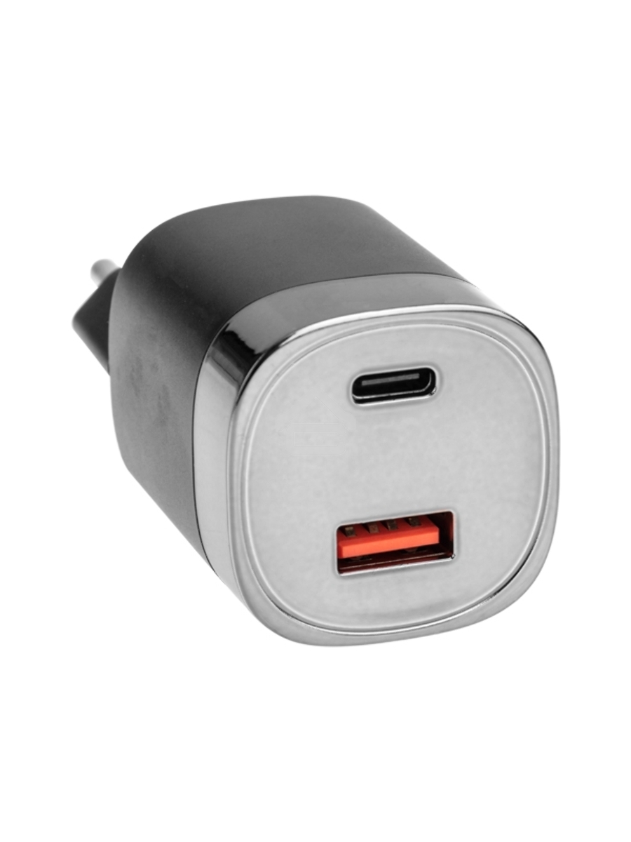 Сетевое зарядное устройство USB QC (30W) + Type C PD (33W), с дисплеем Rexant