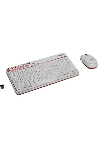 Клавиатура + мышь Logitech Wireless Combo MK 240 Nano White-red 920-008212