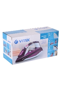 Утюг Vitek VT-1215 (PK) максимальная мощность 2400 Вт.Подошва Ceramic Ultra Care.
