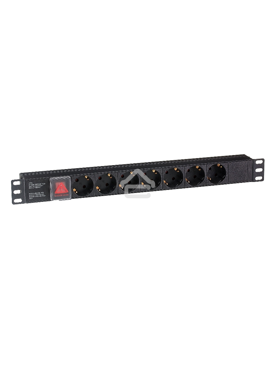 Блок розеток горизонтальный ExeGate ServerPro PDU-19H703 Al-7S-C20-SW, 19