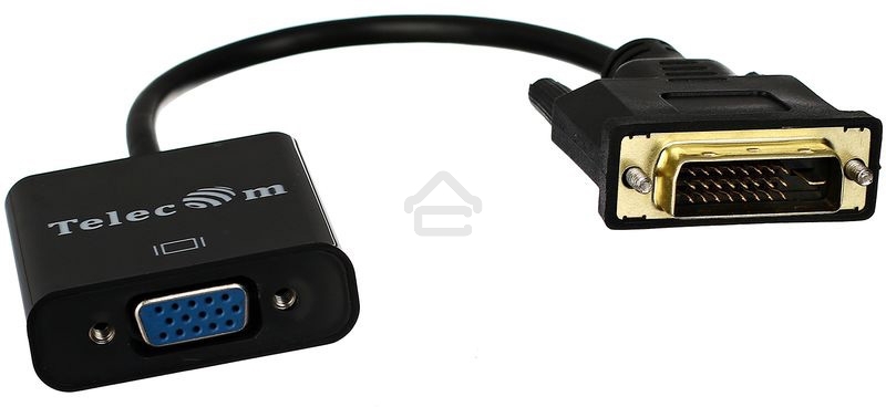 Кабель-переходник VCOM DVI-D 25M ---> VGA 15F Telecom TA491 Кабель-переходник DVI-D 25M ---> VGA 15F Telecom TA491