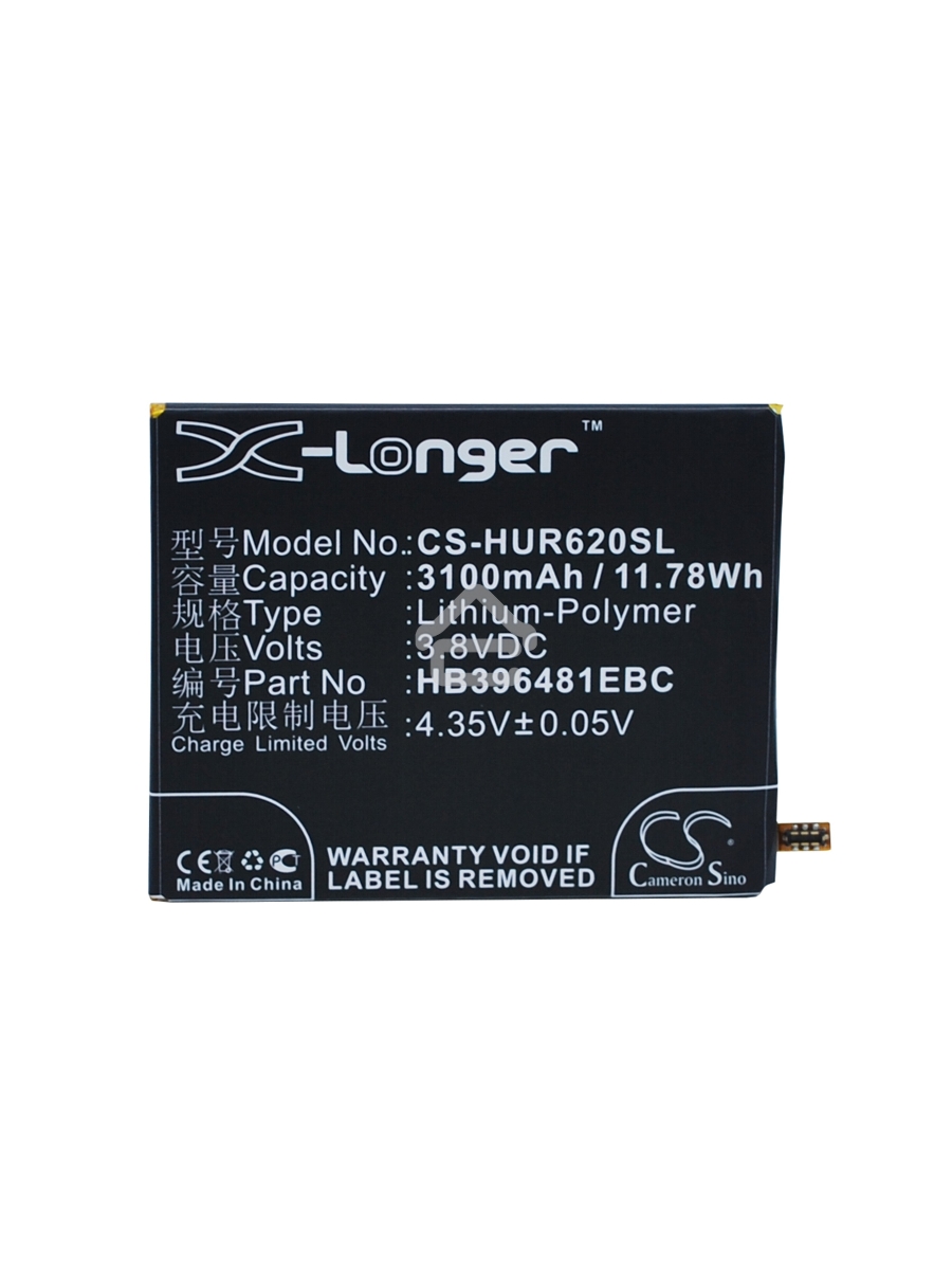 Аккумулятор CameronSino CS-HUR620SL HB396481EBC для Huawei Ascend G7 Plus3.8V / 3100mAh / 11.78Wh