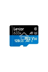 Карта LEXAR 128GB  High-Performance 633x microSDXC UHS-I, up to 100MB/s read 45MB/s write C10 A1 V30 U3, Global