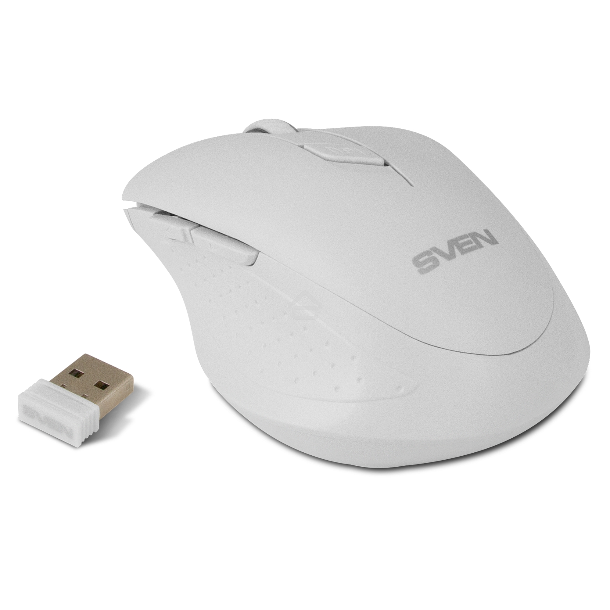 Мышь беспроводная SVEN RX-425W белый, 1600 dpi, радиоканал, USB, кнопки - 6