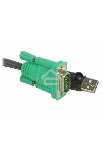 Кабель KVM ATEN 2L-5201U USB(тип А Male)+HDB15(Male) <->  SPHD15(Male) 1,2м., черный.