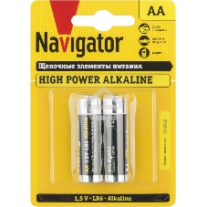 Элемент питания алкалиновый Navigator NBT-NE-LR6-BP2 (блист.2шт)