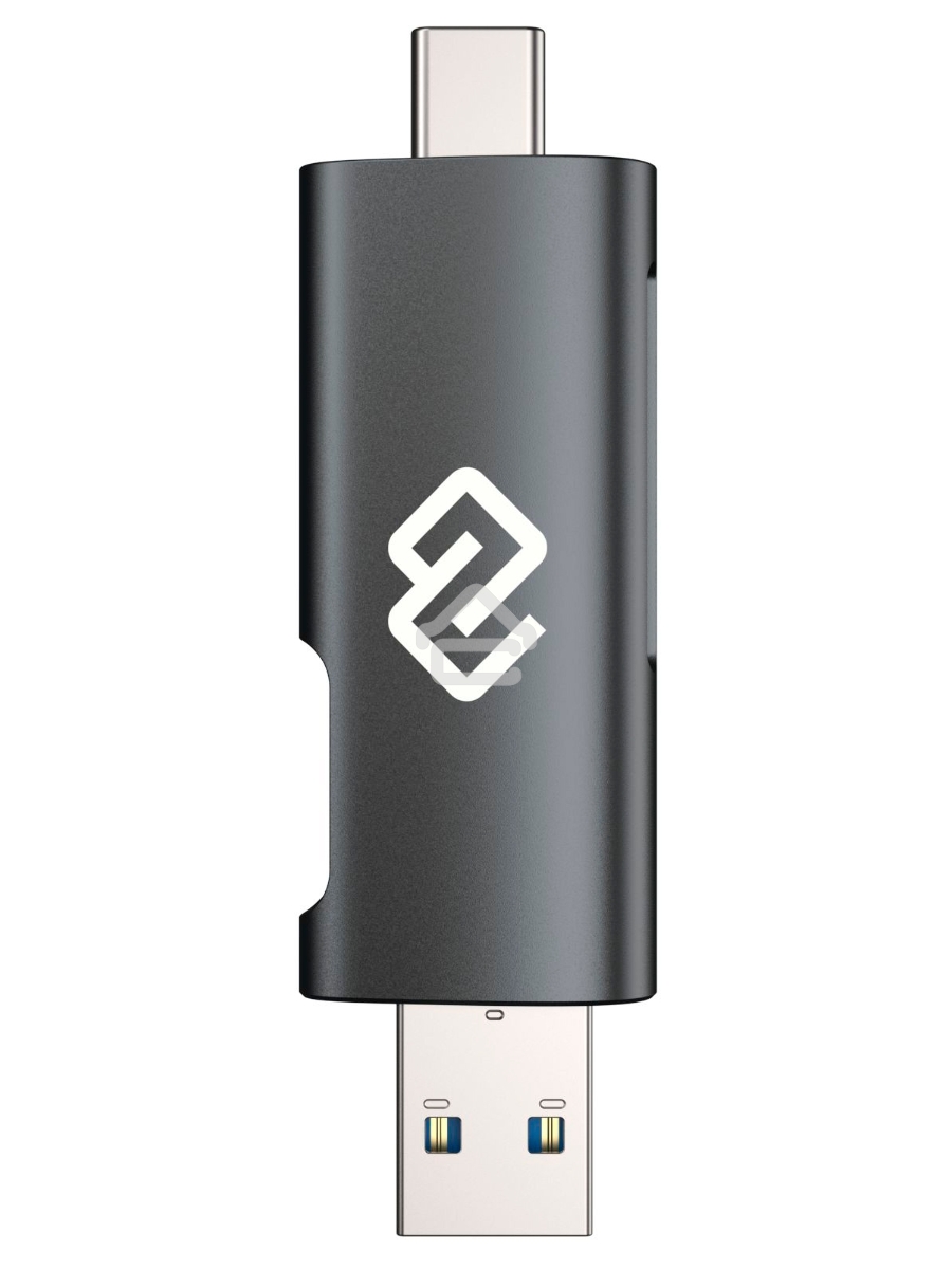 Устройство чтения карт памяти USB 2.0/Type C Digma CR-СU2520-G серый