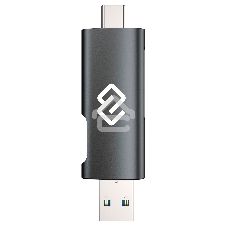 Кард-ридер USB 2.0/Type C Digma CR-СU2520-G серый