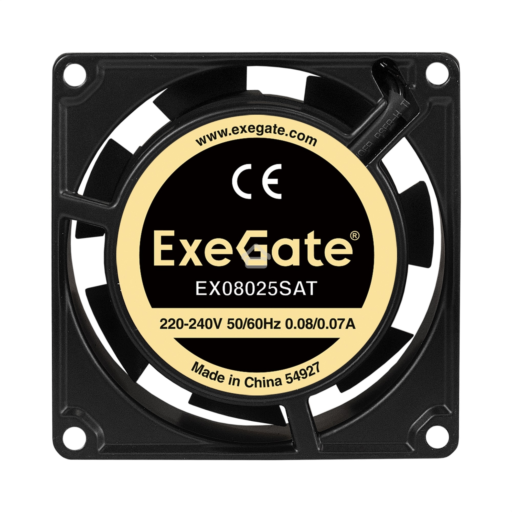Вентилятор для корпуса ExeGate EX08025SAT черный, 80 мм, 2500 об/мин, 31 дБ