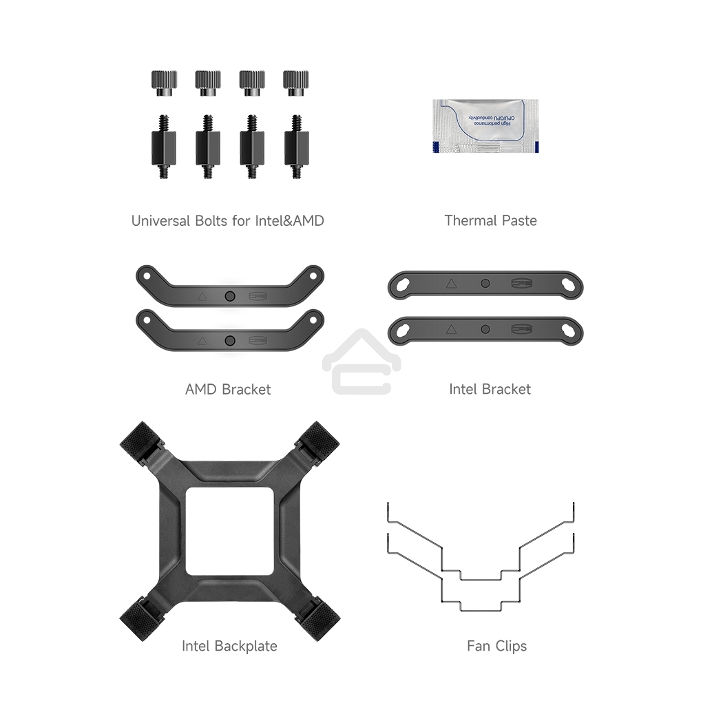 Кулер для процессора PCCooler RT500 Digital черный 120мм алюминий+медь 2200rpm 32db 4-pin 240W