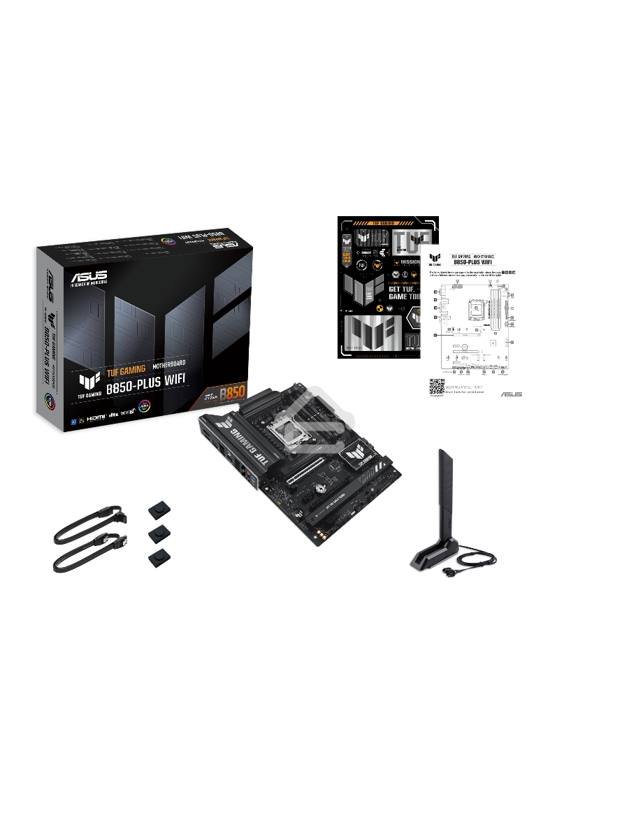 Материнская плата ASUS TUF GAMING B850-PLUS WIFI, Socket AM5, AMD B850, 4xDDR5, 4xSATA, 3xM.2, 1xPCIe 5.0 x16, 1xPCIe 4.0 x16, 2xPCIe 4.0 x1, 1xHDMI, 1xDP, 1x 2.5Gb LAN, Wi-Fi 7, 3xUSB-A 10Gbps, 4xUSB-A 5Gbps, 1xUSB-C 20Gbps, 2xUSB-A 2.0, 5x3.5 мм, 7.1, A