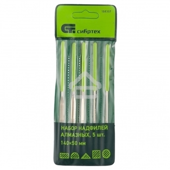 Набор надфилей Сибртех алмазных 140х50х3 5шт.