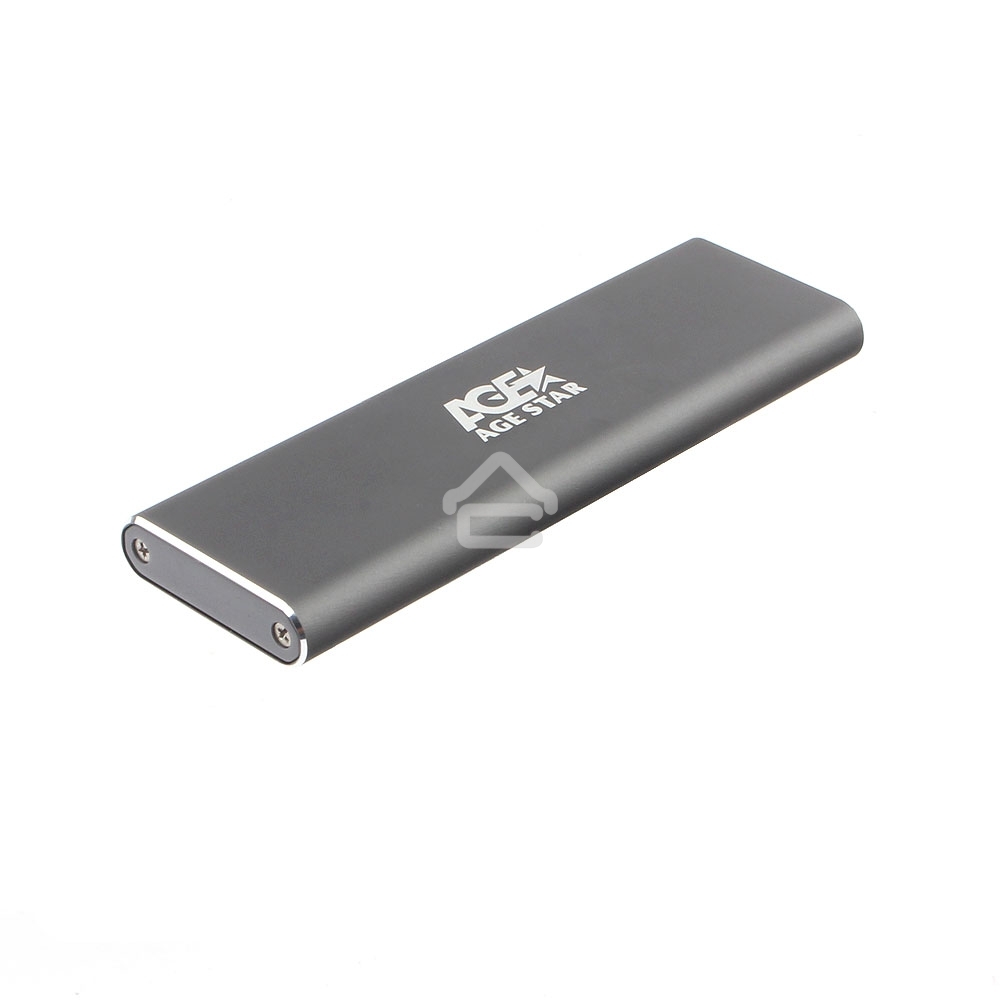 Внешний корпус USB 3.1 Type-C M.2 NVME (M-key) AgeStar 31UBNV1C (GRAY), алюминий, черный