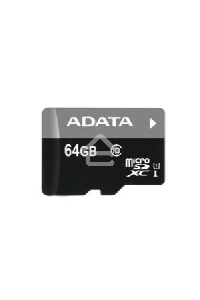 Флеш карта microSDXC 64GB ADATA  UHS-1 CL10 (AUSDX64GUICL10-RA1) + SD adaptor
