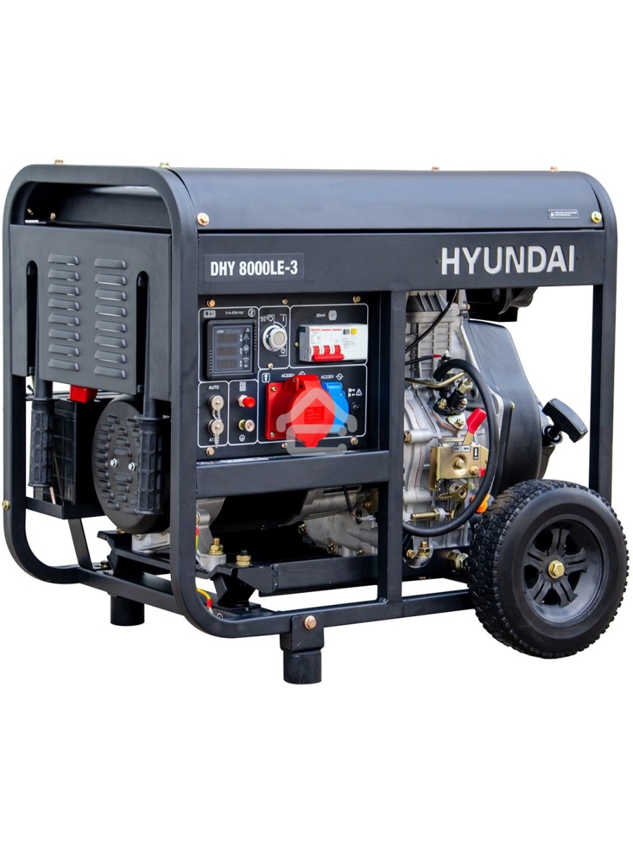 Электрогенератор дизельный Hyundai DHY 8000LE-3, 6.5 кВт, 79 дБ, 111 кг