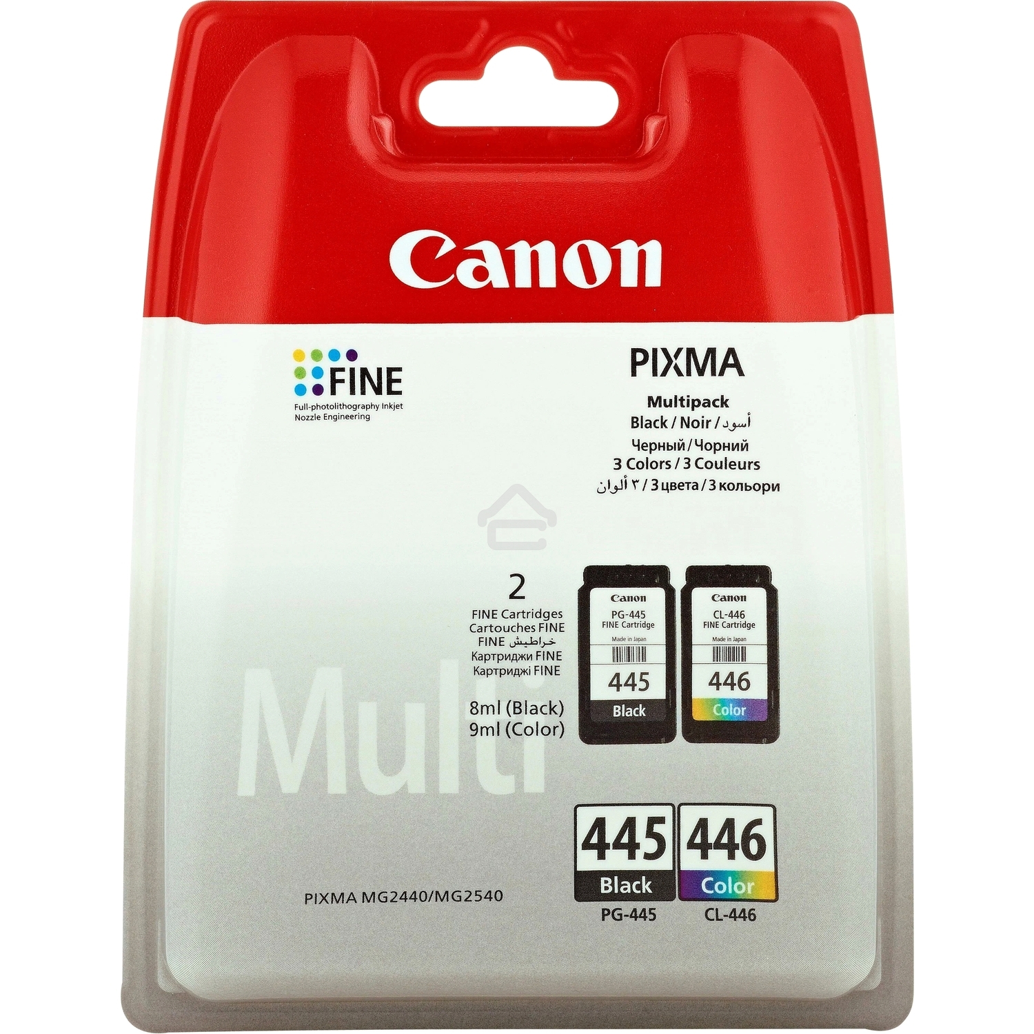Картридж струйный Canon PG-445/CL-446 (8283B004), для Canon PIXMA MG2540, PIXMA MG2440, 4 цвета, 180 стр.