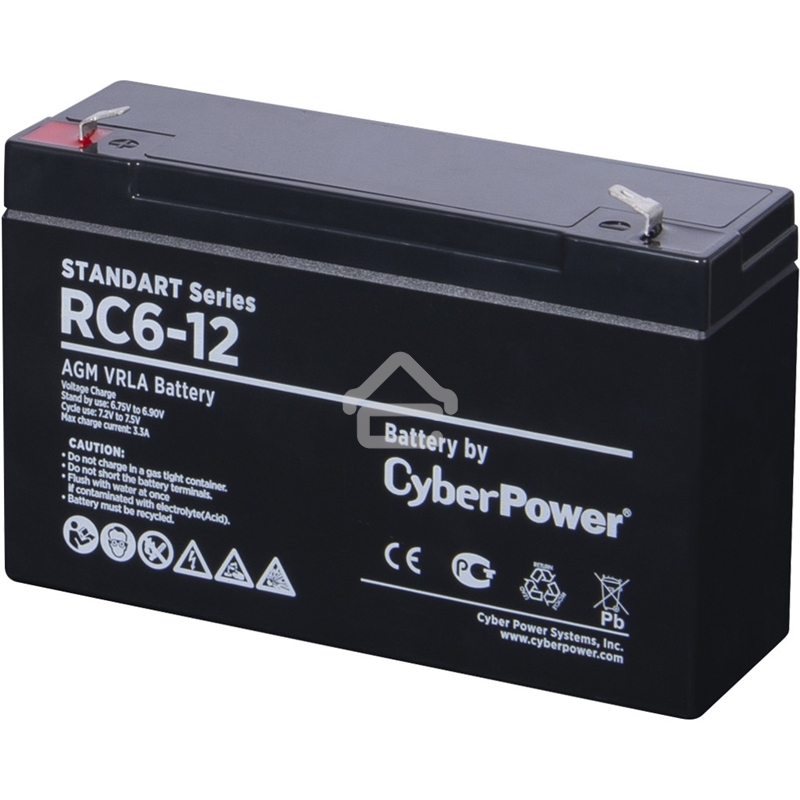 Аккумуляторная батарея SS CyberPower RC 6-12 / 6 В 12 Ач Battery CyberPower Standart series RC 6-12 / 6V 12 Ah