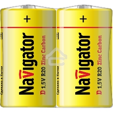 Элемент питания солевой Navigator 94 761 NBT-NS-R20-SH2 (шринка 2шт) 94761
