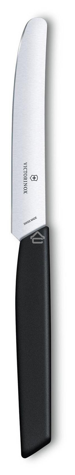 Нож кухонный Victorinox Swiss Modern (6.9003.11) стальной столовый лезв. 110 мм прямая заточка черный
